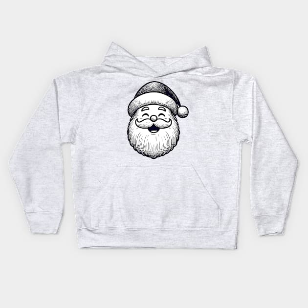 Smiley Santa Kids Hoodie by pentaShop